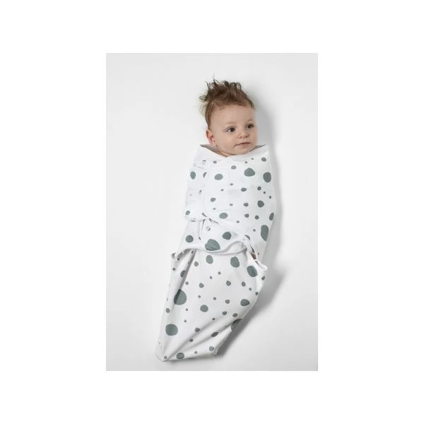Meyco Dots Swaddle Inbakerdoek Stone Green 4-6 Mnd 6 Meyco Dots Swaddle Inbakerdoek Stone Green 4-6 Mnd - Afbeelding 4