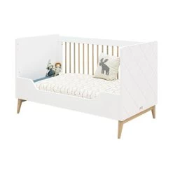 Bopita Paris Bedbank Wit / Eiken 70 X 140 Cm -Kinderproducten 16319351 bench bed 70x140 pari 2 b474