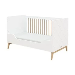 Bopita Paris Bedbank Wit / Eiken 70 X 140 Cm -Kinderproducten 16319351 bench bed 70x140 pari 3 19bb