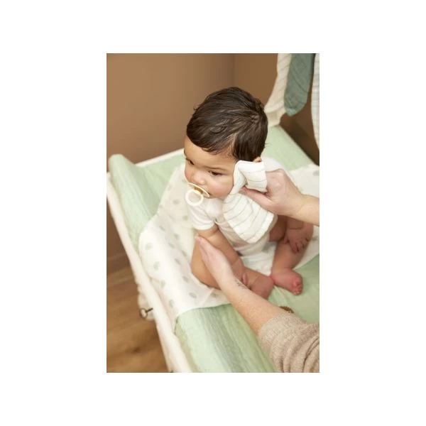 Meyco Hydrofiel Starterset - Dot Stripe - Soft Green - Afbeelding 5