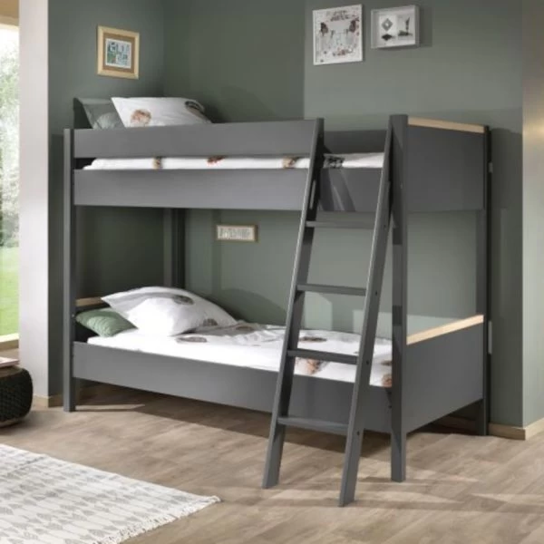 Vipack Londen Stapelbed Hoog Antraciet 160 Cm 4 Vipack Londen Stapelbed Hoog Antraciet 160 Cm - Afbeelding 2