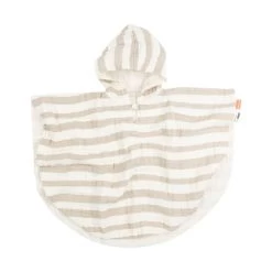 Done By Deer Stripes Poncho Sand