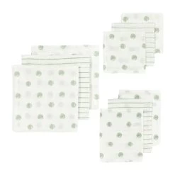 Meyco Hydrofiel Starterset - Dot Stripe - Soft Green