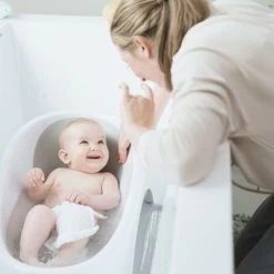Angelcare Babybadje - 2-in-1 - White / Grey -Kinderproducten Angelcare Babybadje 2 in 1 White Grey 4 4c59