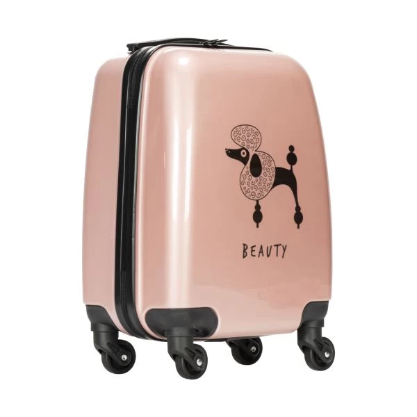 Babypark Poodl Kinderkoffer - Rose - 46 Cm 4 Babypark Poodl Kinderkoffer - Rose - 46 Cm - Afbeelding 2