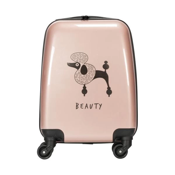 Babypark Poodl Kinderkoffer - Rose - 46 Cm 3 Babypark Poodl Kinderkoffer - Rose - 46 Cm