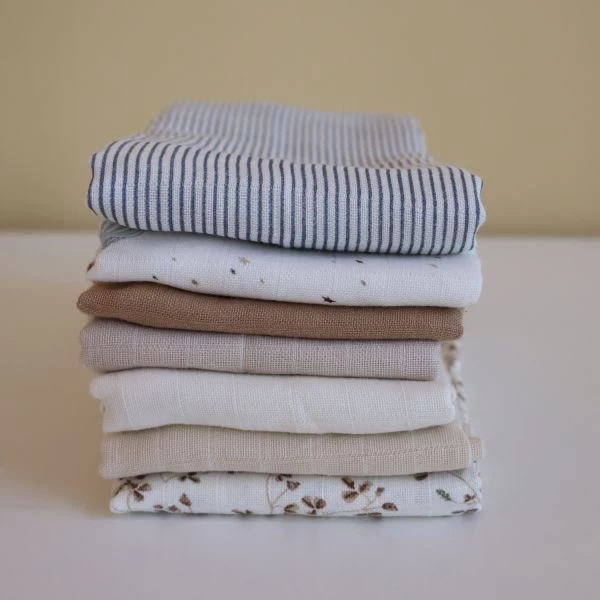 Cam Cam Copenhagen Classic Stripes Hydrofiel Luier - 3 Stuks - Blue - Afbeelding 2