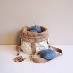 Cam Cam Copenhagen Classic Stripes Project Bag - Camel -Kinderproducten Cam Cam Copenhagen Classic Stripes Project Bag Camel 7 54a5