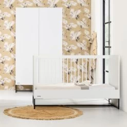 Kidsmill Modular 2 Babybed Mat Wit - Zwart - 60 X 120 Cm -Kinderproducten Modular wit juniorzijde bed kast 1492