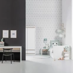 Kidsmill Accent Kinderkamer Wit | Bedbank 90 X 200 Cm + Bureau