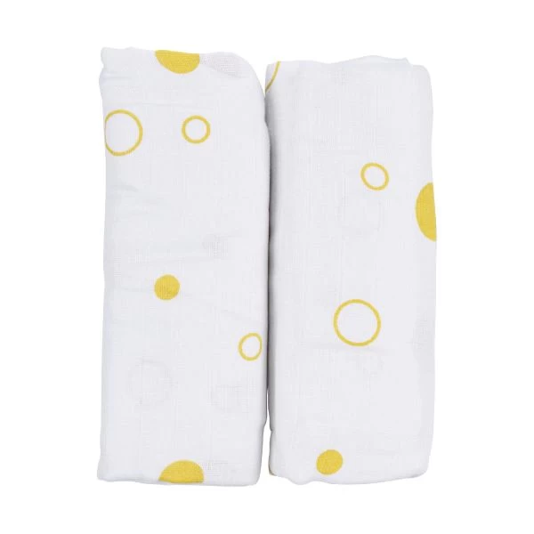 Basicline Bubble Swaddle Oker 2 Stuks 3 Basicline Bubble Swaddle Oker 2 Stuks