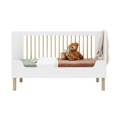 Bopita Mika Ledikant Wit / Eiken 70 X 140 Cm -Kinderproducten bench bed 70x140 mika white oak 6 ec1c