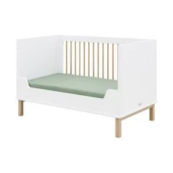 Bopita Mika Ledikant Wit / Eiken 70 X 140 Cm -Kinderproducten bench bed 70x140 mika white oak 9 8895