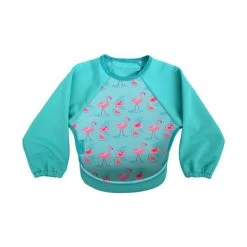 Bibetta Mouwslab Flamingo Turqoise