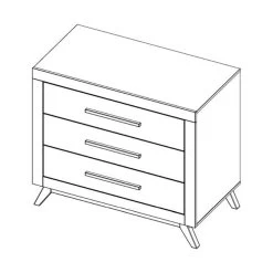 Bopita Fenna Commode Wit / Naturel -Kinderproducten bopita fenna commode wit naturel tekening 8b81