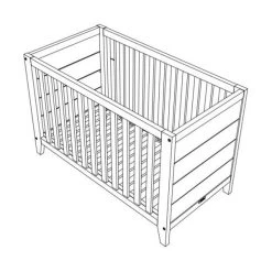 Bopita Job Babybed Vintage Honey 60 X 120 Cm -Kinderproducten bopita job babybed vintage honey 60 x 120 cm tekening 1 2310