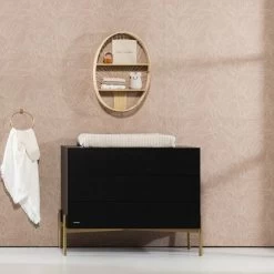 Kidsmill Boutique Babykamer Zwart / Bras | Bed 60 X 120 Cm + Commode -Kinderproducten boutique sfeer 2 1 e8c0