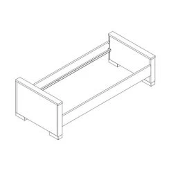 Kidsmill Brent Oldwood Bed Grijs 90 X 200 Cm -Kinderproducten brent bed tekening f663