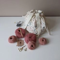 Cam Cam Copenhagen Pressed Leaves Rose Project Bag -Kinderproducten cam cam copenhagen pressed leaves rose project bag 5 85aa