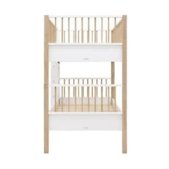 Bopita Mika Combi - Stapelbed Wit / Eiken 90 X 200 -Kinderproducten combi bunkbed 90x200 mika white oak 3 bccb
