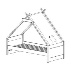 Cool Kids Unicorn Tipibed Wit 90 X 200 Cm -Kinderproducten cool kids unicorn tipibed wit 90 x 200 cm tekening 534c