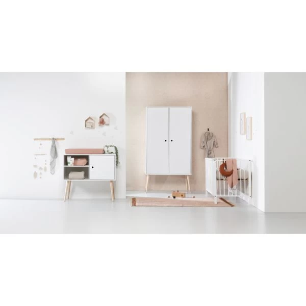 Europe Baby Evy Babykamer Wit | Commode + Kast 6 Europe Baby Evy Babykamer Wit | Commode + Kast - Afbeelding 4
