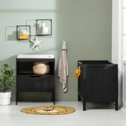 Europe Baby Ralph Babykamer Zwart | Bed 60 X 120 Cm + Commode