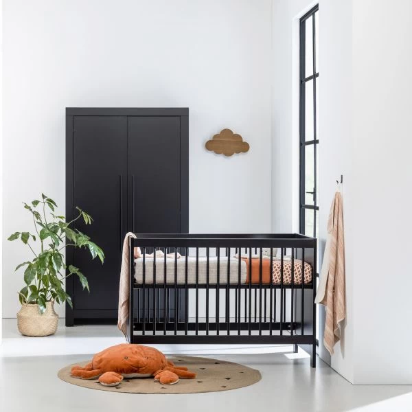 Europe Baby Vittoria III Babybed Zwart 60 X 120 Cm 5 Europe Baby Vittoria III Babybed Zwart 60 X 120 Cm - Afbeelding 3