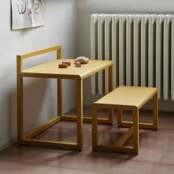 Ferm Living Little Architect Bankje - Geel -Kinderproducten fermLIVING SS23 LittleArchitectBench 1104267013 LittleArchitectDesk 1104267010 abf8