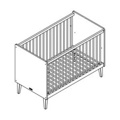 Bopita Indy Babybed Wit / Naturel 60 X 120 Cm -Kinderproducten indy babybed 60 x 120 tekening dcdb