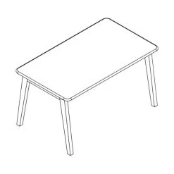 Bopita Ivar Kindertafel Rechthoekig Naturel / Wit -Kinderproducten ivar speeltafel tekening 0b53