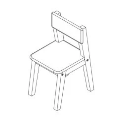 Bopita Ivar Peuterstoeltje Naturel / Wit -Kinderproducten ivar stoeltje met leuning tekening 4169