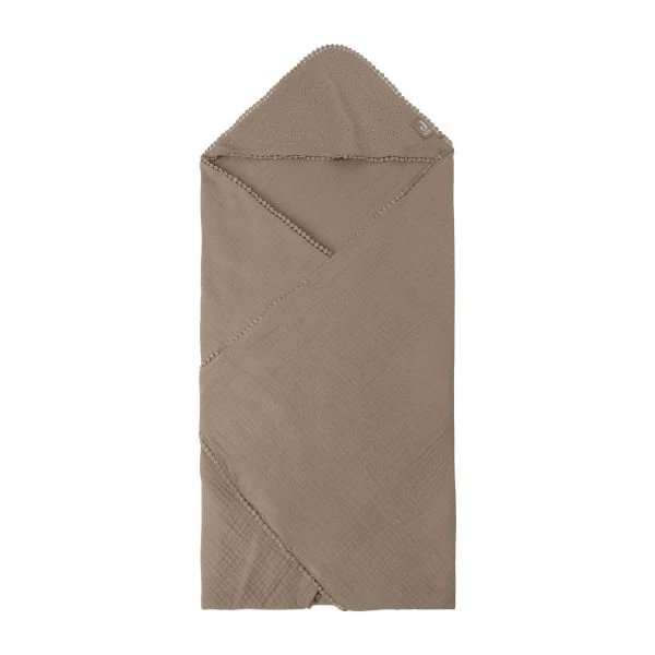 Jollein Embroidery Badcape 75 X 75 Cm Biscuit 4 Jollein Embroidery Badcape 75 X 75 Cm Biscuit - Afbeelding 2