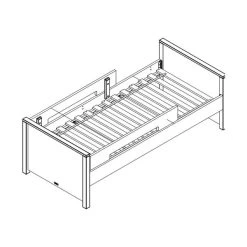 Bopita Jonne Bed Wit 90 X 200 Cm -Kinderproducten jonne bed tekening 860a