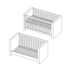 Kidsmill Alaska Babykamer Wit Mat | Bed 70 X 140 Cm + Commode -Kinderproducten kidsmill alaska babykamer wit mat bed 70 x 140 cm commode 162d