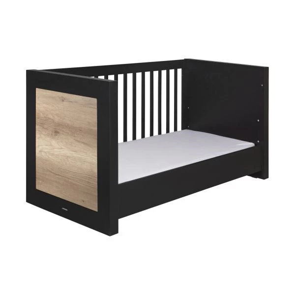 Kidsmill Long Island Babybed Zwart / Oldwood 70 X 140 Cm - Afbeelding 2