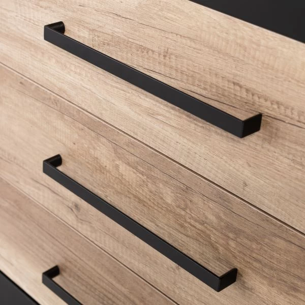 Kidsmill Long Island Commode Zwart / Oldwood 5 Kidsmill Long Island Commode Zwart / Oldwood - Afbeelding 3