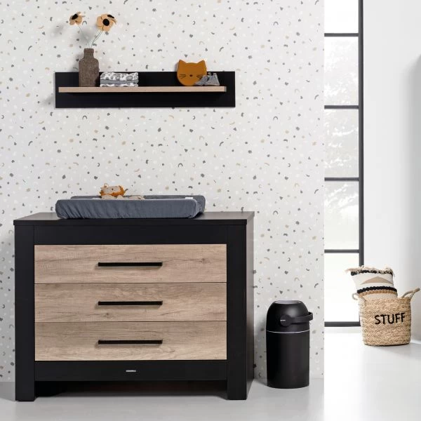 Kidsmill Long Island Commode Zwart / Oldwood 6 Kidsmill Long Island Commode Zwart / Oldwood - Afbeelding 4