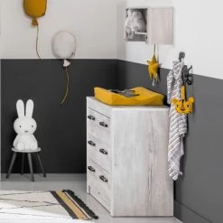 Kidsmill Sem Nautic Grijs Commode -Kinderproducten kidsmill sem nautic babykamer grijs bed 70 x 140 cm commode kast 4 c9bf