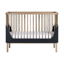 Kidsmill Sepp Babybed Antraciet / Beuken 70 X 140 Cm