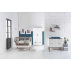Kidsmill Sepp Babykamer Wit / Beuken | Commode + Kast 2-Deurs -Kinderproducten kidsmill sepp babykamer 1 2 1 1 bdf9