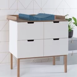 Kidsmill Sepp Babykamer Wit / Beuken | Commode + Kast 2-Deurs -Kinderproducten kidsmill sepp commode wit beuken 1 4 1 1dd3