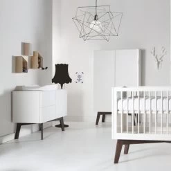 Kidsmill Sixties Commode Wit Mat / Walnoot -Kinderproducten kidsmill sixties commode wit mat walnoot da55