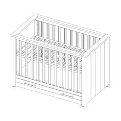 Kidsmill Sem Nautic Babybed Met Lade Grijs 60 X 120 Cm -Kinderproducten knipsel fjord cot 60 x 120 54bd