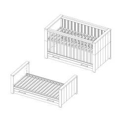 Kidsmill Sem Nautic Grijs Babybed Met Lade 70 X 140 Cm -Kinderproducten knipsel fjord cot bed 70 x 140 d7d2