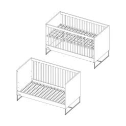 Kidsmill Modular 2 Babybed Mat Zwart - Zwart - 70 X 140 Cm -Kinderproducten knipsel intense cot bed 70 x 140 black frame 1 c4c4