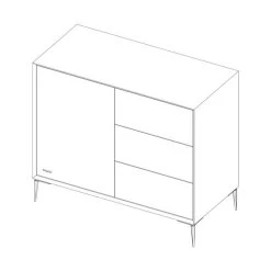 Kidsmill Lasse Commode Wit -Kinderproducten knipsel lasse chest 391c