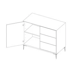 Kidsmill Lasse Commode Wit -Kinderproducten knipsel lasse chest open aa0b