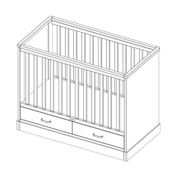 Kidsmill Newport Babybed Wit / Eiken 70 X 140 Cm 7 Kidsmill Newport Babybed Wit / Eiken 70 X 140 Cm - Afbeelding 5