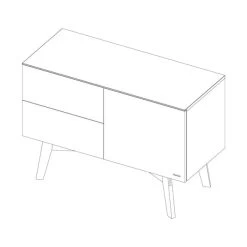 Kidsmill Sixties Commode Wit Mat / Walnoot -Kinderproducten knipsel sixties chest 14 7b39